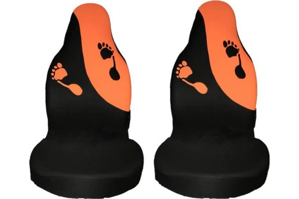 Καλύμματα Αυτοκινήτου Feet Design Universal Βελούδινο Ύφασμα Εμπρός Με Ενσωματωμένα Προσκέφαλα Μαύρο-Πορτοκαλί 2 Τεμαχίων Καλύμματα Αυτοκινήτου Feet Design Universal Βελούδινο Ύφασμα Εμπρός Με Ενσωματωμένα Προσκέφαλα Μαύρο-Πορτοκαλί 2 Τεμαχίων