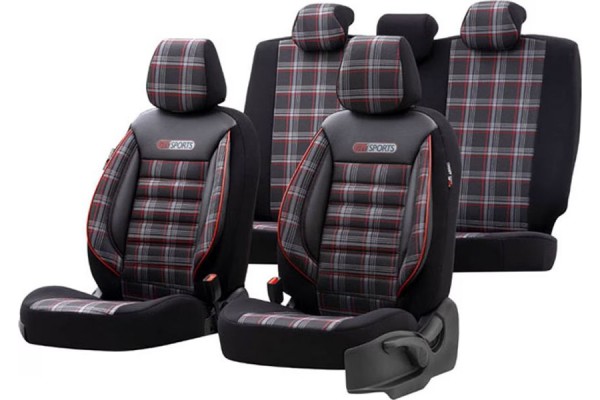 Καλύμματα Αυτοκινήτου Otom Gti Sports Design Universal Jacquard / Lacost / Δερματίνη Σετ Εμπρός / Πίσω Μαύρο - Κόκκινο GTI-801 11 Τεμάχια Καλύμματα Αυτοκινήτου Otom Gti Sports Design Universal Jacquard / Lacost / Δερματίνη Σετ Εμπρός / Πίσω Μαύρο - Κόκκινο GTI-801 11 Τεμάχια