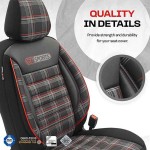 Καλύμματα Αυτοκινήτου Otom Gti Sports Design Universal Jacquard / Lacost / Δερματίνη Σετ Εμπρός / Πίσω Μαύρο - Κόκκινο GTI-801 11 Τεμάχια Καλύμματα Αυτοκινήτου Otom Gti Sports Design Universal Jacquard / Lacost / Δερματίνη Σετ Εμπρός / Πίσω Μαύρο - Κόκκινο GTI-801 11 Τεμάχια
