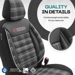 Καλύμματα Αυτοκινήτου Otom Gti Sports Design Universal Jacquard / Lacost / Δερματίνη Σετ Εμπρός / Πίσω Μαύρο - Γκρι GTI-807 11 Τεμάχια Καλύμματα Αυτοκινήτου Otom Gti Sports Design Universal Jacquard / Lacost / Δερματίνη Σετ Εμπρός / Πίσω Μαύρο - Γκρι GTI-807 11 Τεμάχια