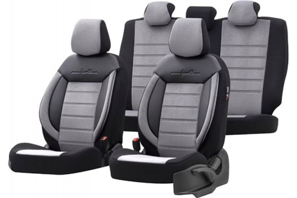 Καλύμματα Αυτοκινήτου Otom Comfortline Design Universal Sued / Rachel / Δερματίνη Σετ Εμπρός / Πίσω Μαύρο - Γκρι CMF-206 11 Τεμάχια Καλύμματα Αυτοκινήτου Otom Comfortline Design Universal Sued / Rachel / Δερματίνη Σετ Εμπρός / Πίσω Μαύρο - Γκρι CMF-206 11 Τεμάχια