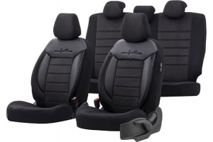 Καλύμματα Αυτοκινήτου Otom Comfortline Design Universal Sued / Rachel / Δερματίνη Σετ Εμπρός / Πίσω Μαύρο CMF-209 11 Τεμάχια