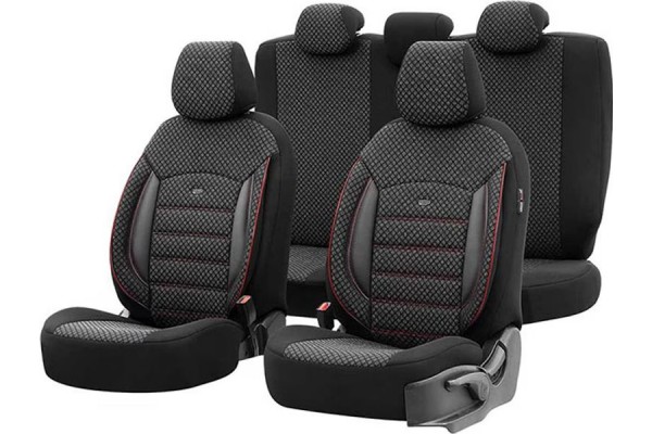 Καλύμματα Αυτοκινήτου Otom Sport Plus Design Universal Βαμβακερό Ύφασμα / Rachel / Δερματίνη Σετ Εμπρός / Πίσω Μαύρο Με Κόκκινο Κέντημα SPTPLS-102 11 Τεμάχια Καλύμματα Αυτοκινήτου Otom Sport Plus Design Universal Βαμβακερό Ύφασμα / Rachel / Δερματίνη Σετ Εμπρός / Πίσω Μαύρο Με Κόκκινο Κέντημα SPTPLS-102 11 Τεμάχια