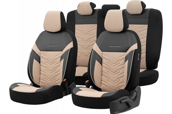 Καλύμματα Αυτοκινήτου Otom Reflective Design Universal Jacquard / Rachel / Δερματίνη Σετ Εμπρός / Πίσω Μαύρο - Μπεζ RFL-2605 11 Τεμάχια Καλύμματα Αυτοκινήτου Otom Reflective Design Universal Jacquard / Rachel / Δερματίνη Σετ Εμπρός / Πίσω Μαύρο - Μπεζ RFL-2605 11 Τεμάχια