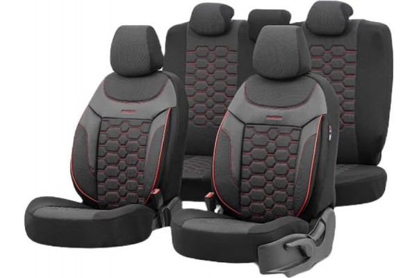 Καλύμματα Αυτοκινήτου Otom Carbon Design Universal Jacquard / Rachel / Δερματίνη Σετ Εμπρός / Πίσω Μαύρο - Κόκκινο CRB-3402 11 Τεμάχια Καλύμματα Αυτοκινήτου Otom Carbon Design Universal Jacquard / Rachel / Δερματίνη Σετ Εμπρός / Πίσω Μαύρο - Κόκκινο CRB-3402 11 Τεμάχια