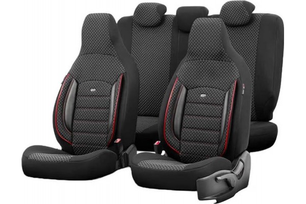 Καλύμματα Αυτοκινήτου Otom Sport Plus City Design Universal Βαμβακερό Ύφασμα / Rachel / Δερματίνη Σετ Εμπρός / Πίσωμε Ενσωματωμένα Προσκέφαλα Μαύρο Με Κόκκινο Κέντημα SPTPLS-102CTY 11 Τεμαχίων1 Καλύμματα Αυτοκινήτου Otom Sport Plus City Design Universal Βαμβακερό Ύφασμα / Rachel / Δερματίνη Σετ Εμπρός / Πίσωμε Ενσωματωμένα Προσκέφαλα Μαύρο Με Κόκκινο Κέντημα SPTPLS-102CTY 11 Τεμαχίων1