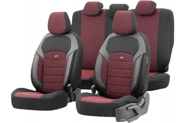 Καλύμματα Αυτοκινήτου Otom Nova Universal Ύφασμα Jacquard / Δερματίνη Σετ Εμπρός / Πίσω Κόκκινο - Μαύρο NOV-3303 11 Τεμάχια Καλύμματα Αυτοκινήτου Otom Nova Universal Ύφασμα Jacquard / Δερματίνη Σετ Εμπρός / Πίσω Κόκκινο - Μαύρο NOV-3303 11 Τεμάχια