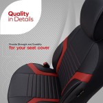 Καλύμματα Αυτοκινήτου Otom Coral Design Universal Full Δερματίνη Σετ Εμπρός / Πίσω Μαύρο / Κόκκινο CRΑL-104 11 Τεμαχίων