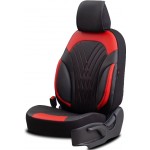 Καλύμματα Αυτοκινήτου Otom Progressive Design Universal Full Δερματίνη Σετ Εμπρός / Πίσω Μαύρο / ΚόκκινοPRG-104 11 Τεμαχίων