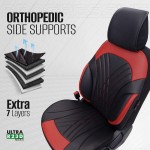 Καλύμματα Αυτοκινήτου Otom Progressive Design Universal Full Δερματίνη Σετ Εμπρός / Πίσω Μαύρο / ΚόκκινοPRG-104 11 Τεμαχίων