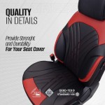 Καλύμματα Αυτοκινήτου Otom Progressive Design Universal Full Δερματίνη Σετ Εμπρός / Πίσω Μαύρο / ΚόκκινοPRG-104 11 Τεμαχίων