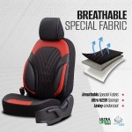 Καλύμματα Αυτοκινήτου Otom Progressive Design Universal Full Δερματίνη Σετ Εμπρός / Πίσω Μαύρο / ΚόκκινοPRG-104 11 Τεμαχίων