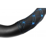 Κάλυμμα Τιμονιού Φορτηγού Δερματίνη Elegant Μαύρο Με Μπλε Ραφή Χχl 45cm 1 Τεμάχιο