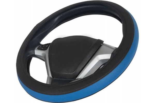 Κάλυμμα Τιμονιού Αυτοκινήτου Δερματίνη Otom Easy-Fit F-58 / DKG-058 Μαύρο-Μπλε Medium 37-39cm 1 Τεμάχιο