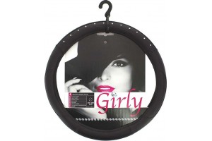 Κάλυμμα Tιμονιού Αυτοκινήτου Δερματίνη Girly Black Diamonds Μαύρο Με Στρας Medium 37-39cm 1 Τεμάχιο