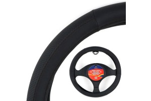 Καλυμμα Τιμονιου Δερμα Μαυρο 38cm