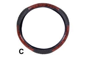 Καλυμμα Τιμονιου Διχρωμο ΞΥΛΟ/ΜΑΥΡΟ - C