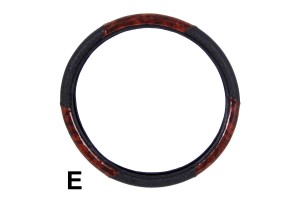 Καλυμμα Τιμονιου Διχρωμο ΞΥΛΟ/ΜΑΥΡΟ - E