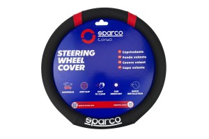 Κάλυμμα Τιμονιού Αυτοκινήτου Δερματίνη D-Type Μαύρο Με Κόκκινο Sparco Medium 37cm Κάλυμμα Τιμονιού Αυτοκινήτου Δερματίνη D-Type Μαύρο Με Κόκκινο Sparco Medium 37cm