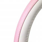 Κάλυμμα Τιμονιού Αυτοκινήτου Δερματίνη Girly Ροζ/Λευκό Medium 37-39cm 2505080