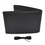 Κάλυμμα Τιμονιού Αυτοκινήτου Otom Stitching Δερματίνη Ραφτό Εξώγαζο Μαύρο Medium 37-39cm DK-201