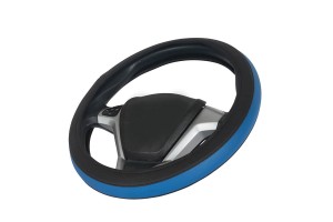 Κάλυμμα Τιμονιού Αυτοκινήτου Otom Easy-Fit Δερματίνη Μαύρο - Μπλε Medium 37-39cm F-58