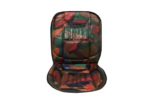 Πλατοκάθισμα Αυτοκινήτου Δέρμα Καφέ-Εμπριμέ 1 Τεμάχιο