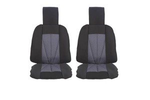 Ημικαλύμματα Καθισμάτων Αυτοκινήτου Prestige Μαύρο - Γκρι Ζευ 2 Τεμάχια