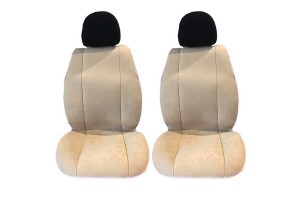 Πλατοκαθίσματα Αυτοκινήτου Alcadara Μπεζ 2 Τεμάχια
