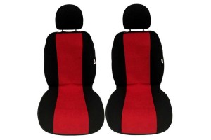 Πλατοκαθίσματα Αυτοκινήτου Πετσετέ Super Fresh Μαύρο-Κόκκινο 2 Τεμάχια