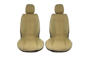 Πλατοκαθίσματα Aυτοκινήτου Δερματίνη Royal Μπεζ 2 Τεμάχια