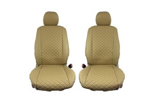 Ημικαλύμματα Καθισμάτων Aυτοκινήτου Δερματίνη Royal Μπεζζευ 2 Τεμάχια