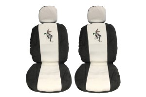 Ημικαλύμματα Καθισμάτων Αυτοκινήτου Πετσετέ Bugs Bunny Γκρι-Άσπρο Ζευ 4 Τεμάχια