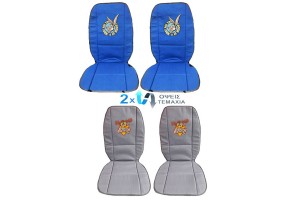 Πλατοκαθίσματα Αυτοκινήτου Διπλής Όψης Wb Looney Tunes Μπλε Bugs Bunny - Γκρι Taz 2 Τεμάχια