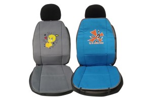 Πλατοκαθίσματα Αυτοκινήτου Διπλής Όψης Looney Tunes Γκρι Tweety - Μπλε Daffy Duck 1 Τεμάχια