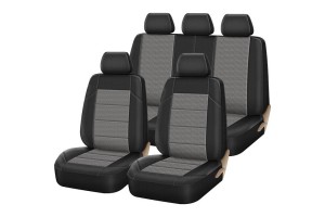 Καλύμματα Αυτοκινήτου Super Fit All In One Μαύρο-Γκρι Σετ 10 Τεμάχια