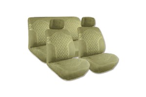 Καλύμματα Αυτοκινήτου Road Racer 50/50 Μπεζ Σετ 8 Τεμάχια