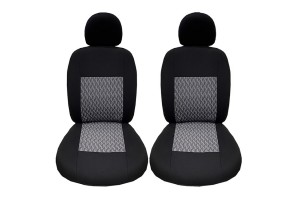 Καλύμματα Αυτοκινήτου Prime Μαύρο Με Γκρι Ραφές Ζευ 4 Τεμάχια