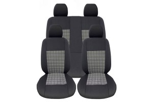 Καλύμματα Αυτοκινήτου Hοneycomb Prime Μαύρο-Γκρι Σετ