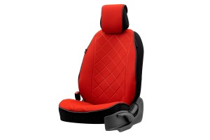 Πλατοκάθισμα Αυτοκινήτου Otom Active Pro Ύφασμα Τύπου Lacoste Ανάγλυφο Καπιτονέ Κόκκινο ACTP-104 1 Τεμάχιο
