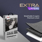 Πλατοκάθισμα Αυτοκινήτου Otom "Premium Linen" Από Λινό Ύφασμα Σκούρο Γκρι CFLN-102 1 Τεμάχιο