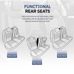 Καλύμματα Αυτοκινήτου Otom Comfortline City Design Universal Sued / Rachel / Δερματίνη Σετ Εμπρός / Πίσω Με Ενσωματωμένα Προσκέφαλα Μαύρο CMF-209CTY 11 Τεμαχίων