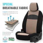 Καλύμματα Αυτοκινήτου Otom Smart Design Universal Ύφασμα / Δερματίνη Σετ Εμπρός / Πίσω Μαύρο / Μπεζ SLTSMT106-NZ 11 Τεμαχίων