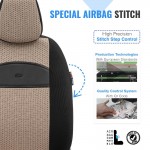 Καλύμματα Αυτοκινήτου Otom Smart Design Universal Ύφασμα / Δερματίνη Σετ Εμπρός / Πίσω Μαύρο / Μπεζ SLTSMT106-NZ 11 Τεμαχίων