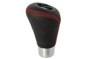 Πόμολο Λεβιέ Ταχυτήτων Universal Δερματίνη Μαύρο Με Κόκκινες Ραφές Οβάλ Για Κανονική Όπισθεν 2505GRR