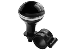 Τεμπέλης Τιμονιού Μαύρος Με Δαχτυλίδι Χρωμίου 1 Τεμάχιο