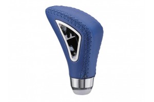 Πόμολο Λεβιέ Ταχυτήτων Μπλε-Νίκελ Με Τρύπα