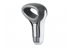 Πόμολο Λεβιέ Ταχυτήτων Οβάλ Γκρι-Νίκελ Με Τρύπα