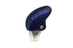 Πόμολο Λεβιέ Ταχυτήτων Οβάλ Σπαστό Μπλε-Νίκελ