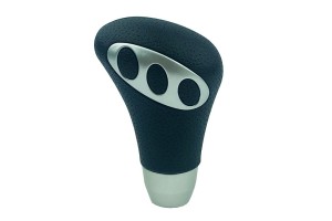 Πόμολο Λεβιέ Ταχυτήτων Οβάλ Μαύρο Με Νίκελ-Μαύρο